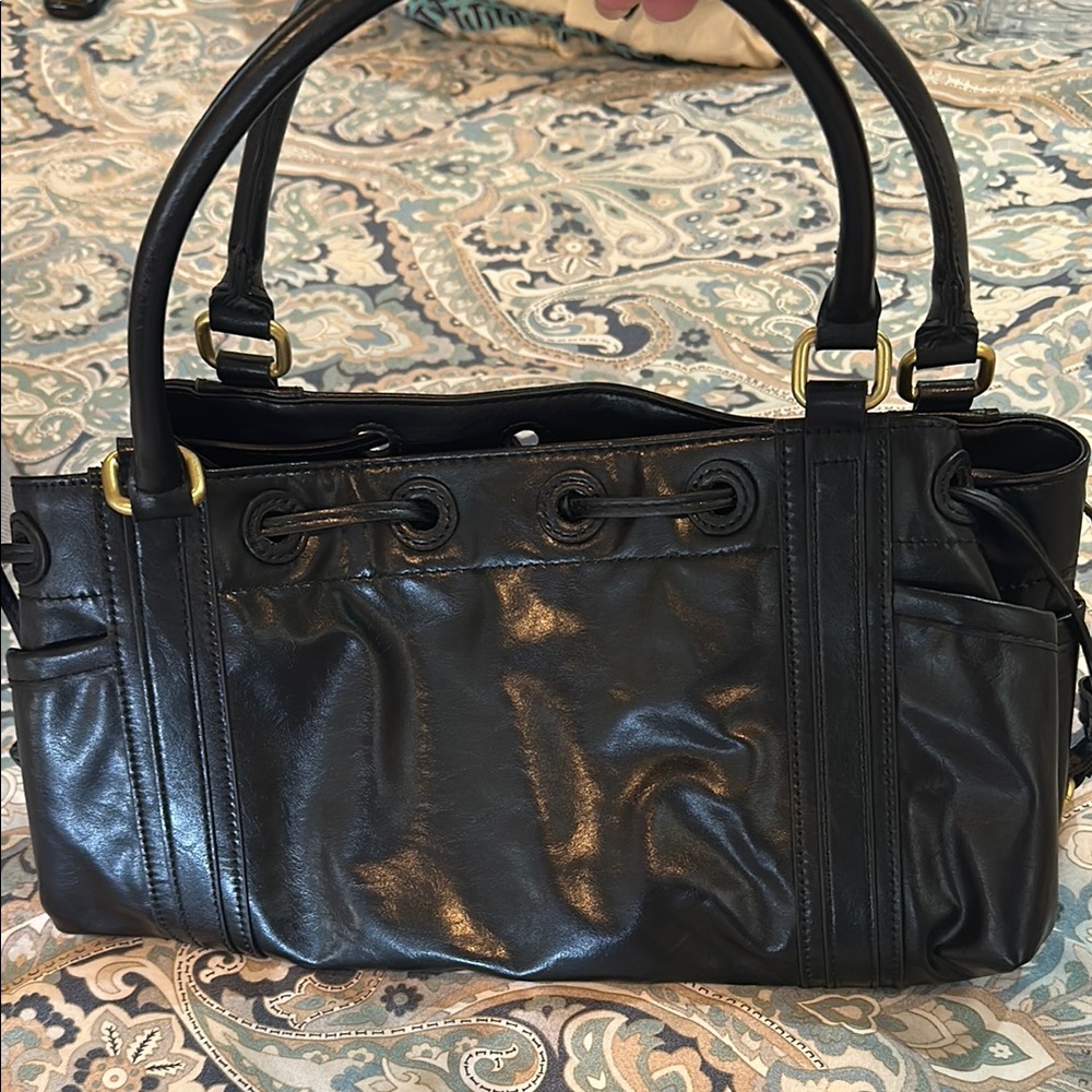Elegant Black Leather Handbag